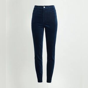 Loft Navy Velvet Velour Skinny Jeans